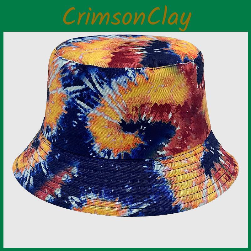 Neutral Tie Summer Dye Printed Fisherman Hat Outdoor Breathable Hat Sunshade