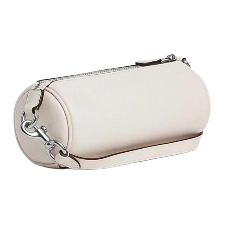 COACH Nolita Cow Leather Cylinder Bag Handbag, Shoulder Bag Small Women's White CR830-SVHA