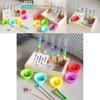 Wooden Color Sorting Tubes With Beads For Fine Motor Skills Development And Early Education