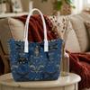 Elegant Dragonfly Pattern Tote Bag Fashion Casual Large Capacity Daily Top Handle Shoulder Bag
