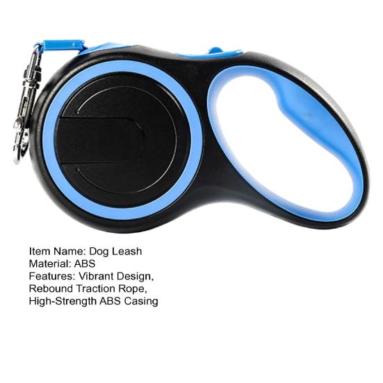 Dog Retractor with Automatic Rebound Traction Rope Dual-Compartment Poop Bag Adjustable Brake Button Dog Retractable