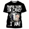 Fashion Men's T-shirt Penguin 3D Print Men's Short Sleeves T-Shirt Loose Casual Summer Outdoor Street Men's and Women's Tees Tops