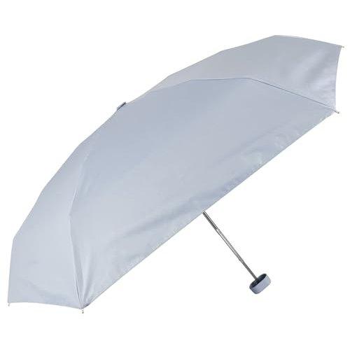 Basic Standard Compact Folding Umbrella for Women 5-Section Manual Parasol UV 99.9% Protection Heat Shielding Water Repellent Blue-Gray