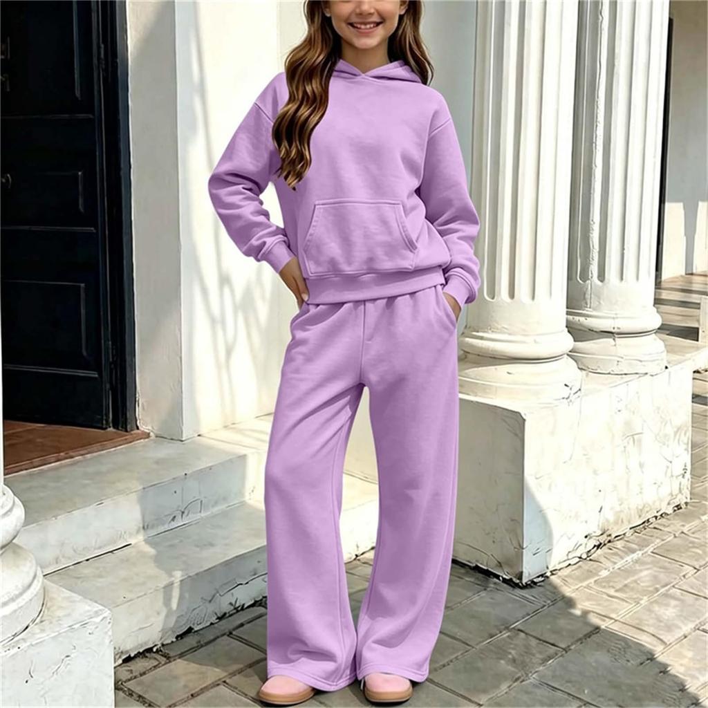 Youth Hoodie and Sweatpants Set for Boys Girls - Cozy Two-Piece Track Suit for Casual Wear