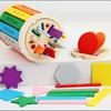 Montessori Color Sorting Matching Toy Wooden Shape Sorting Toy Educational Math Learning Toys for Kids Birthday Gifts