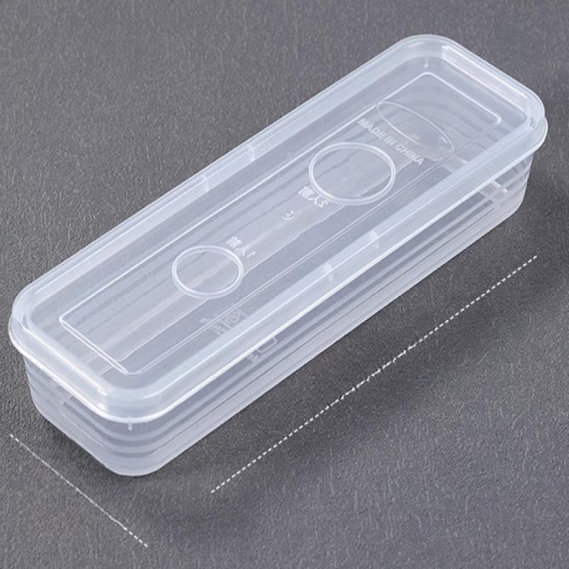 Set of 5 Clear Plastic Refrigerator Storage Boxes with Lids