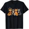 Just a Spooky Paw Halloween Cat Funny Cute Mummy Skeleton T-Shirt