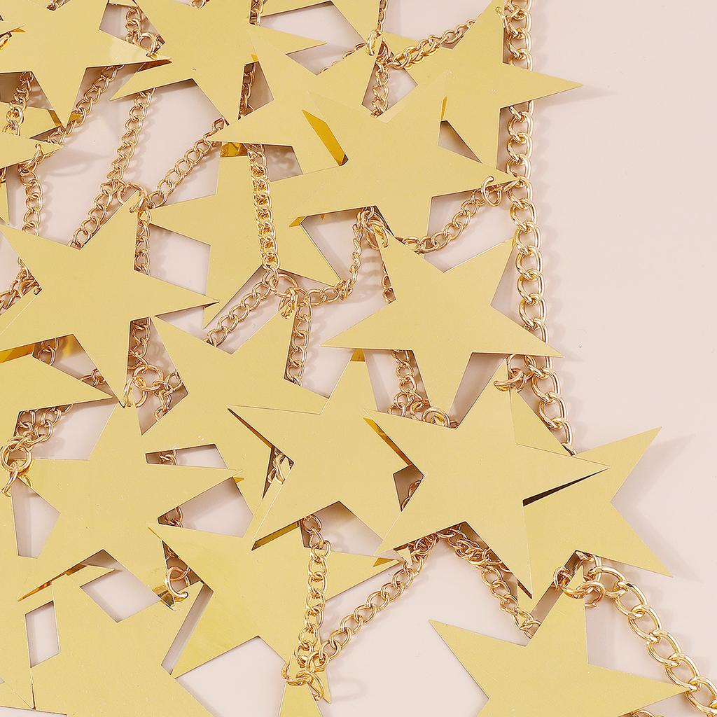 Exaggerated Star Sequins Splicing Chest Ornaments Sexy Creative Street Shot Hollow Chain Neck Body Chain