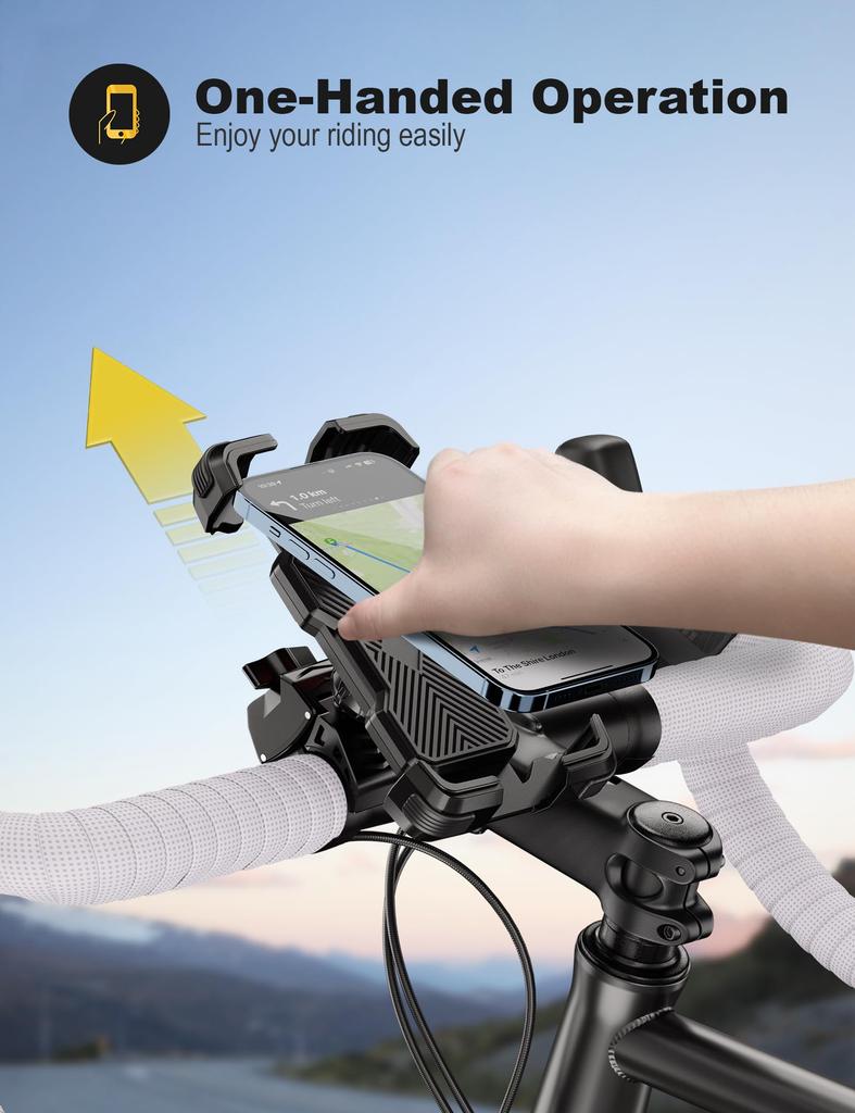 2023 Improved Grefay Bicycle Smartphone Holder Easy Smartphone Holder for Road Bicycle Phone Bicycle Smartphone Cross Bike Phone Cycling Bike Phone