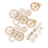 36 Pieces Assorted Wooden Shape Vintage DIY Cutouts Gears Steampunk Style For Scrapbooking