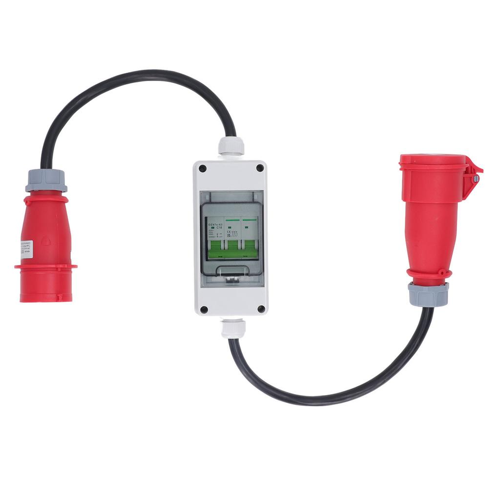 Napájecí adaptér CEE IP44, 5pinový, 2,5 mm2, 16 A, samec-samice, s jističem 400 V, 16 A, 3P