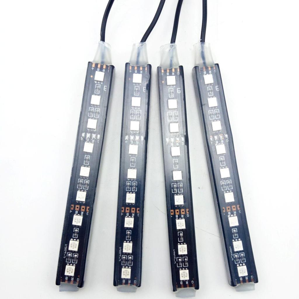 9 LED Control Car Auto Floor Light Glow Neon Light Strip Decorative Lamp Sound