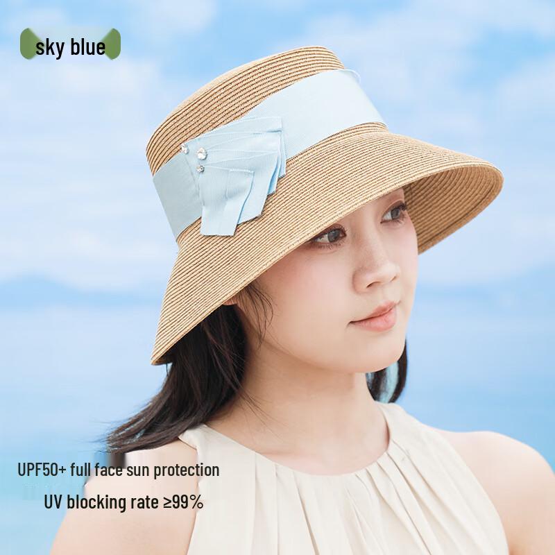 Женская соломенная шляпа с широкими полями WEZHO