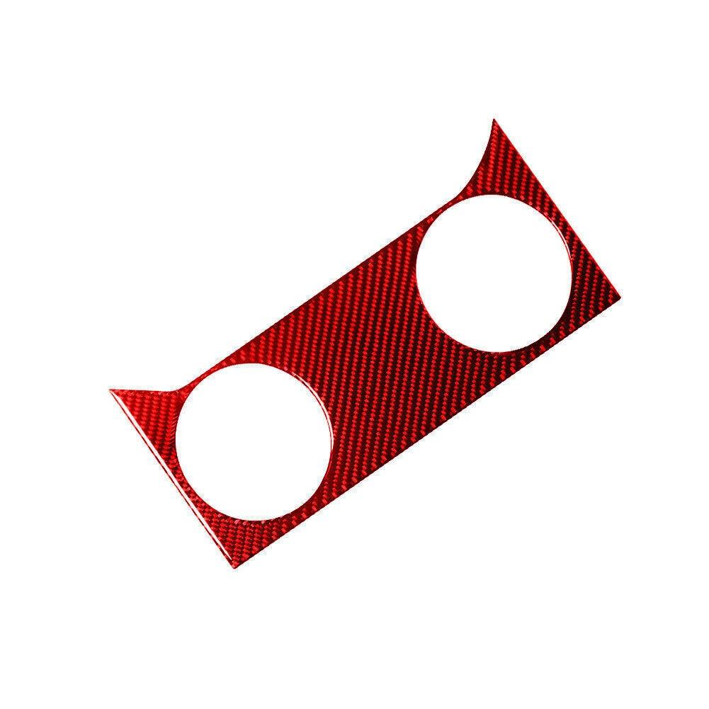 Red Carbon Fiber Console Air Vent Outlet Cover Trim For Ford Mustang 2005-2009