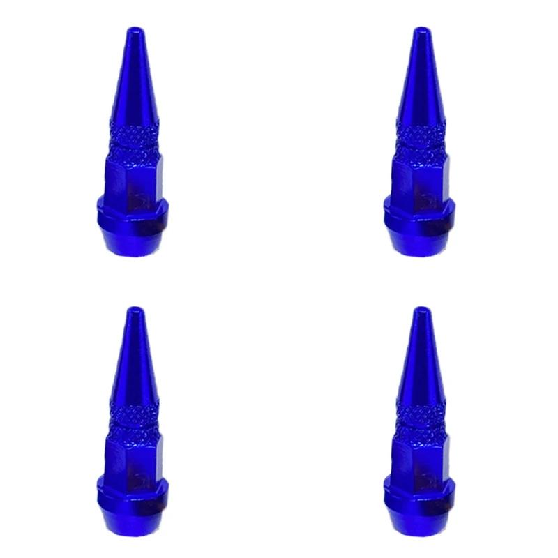 1/4Pcs Bullet Valve Caps Car Motorcycle Wheel Tire Valve Caps Dustproof Cover 45mm Spiked Valve Caps Auto Exterior Accessories