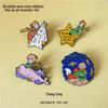 Anime Little Prince Cute Cartoon Brooch: Pin Badge for Backpacks, Clothing, and Gifts - Perfect for Couples and Students