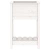 Plant Pot with Shelf White 54 X 34.5 X 81 Cm Solid Pine Wood
