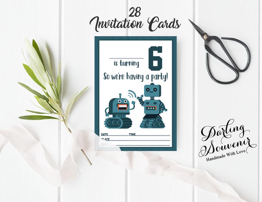 Darling Souvenir Hvit bursdagsinvitasjonskort 28 stk Fyll eller skriv inn tomme invitasjoner Utskrivbare festrekvisita 5 x 7 tommer