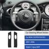 Carbon Fiber Steering Wheel Button Sticker For Mini Cooper For R50 R53 2002-2004 Car Interior Panel Cover Decal Accessorie