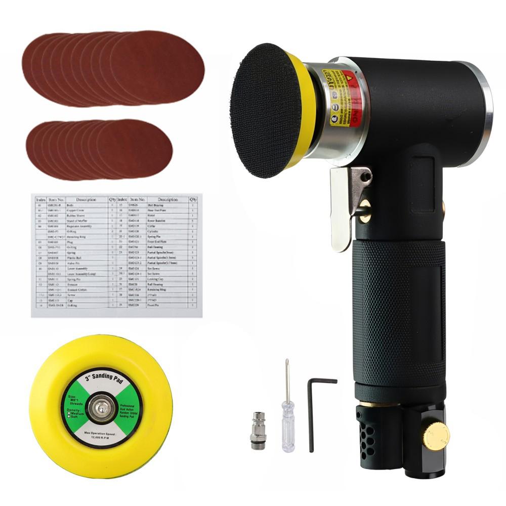 2" 3" Mini Air Sander Kit Dual Action Orbital Polisher Polishing Machine for Car Polishing