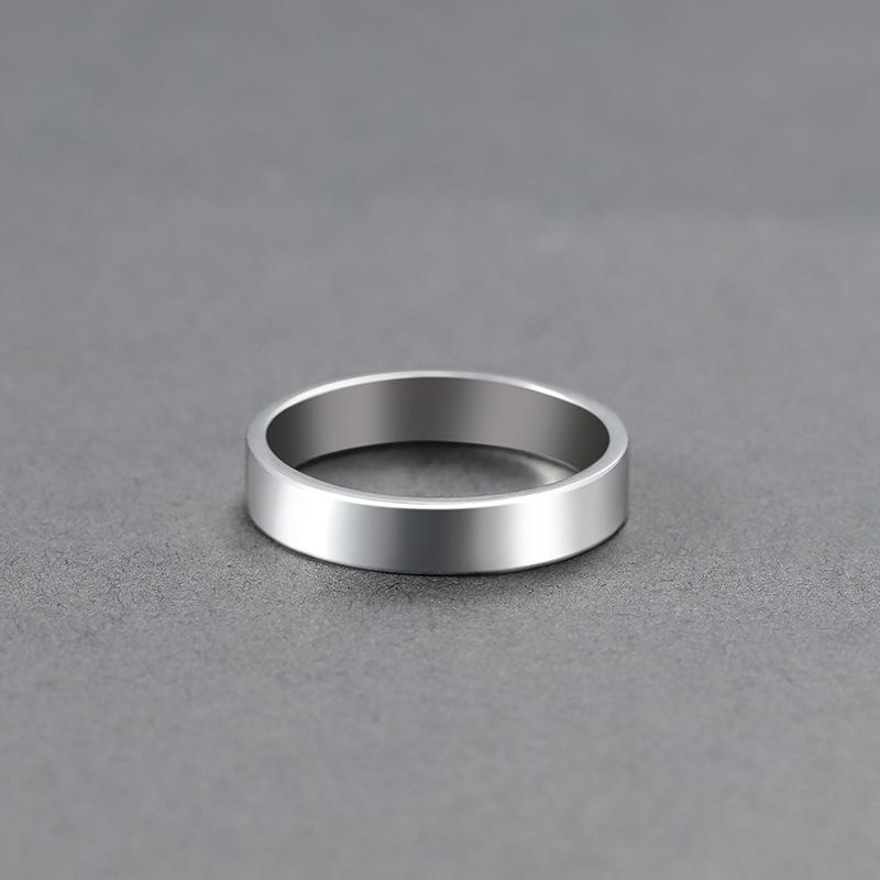 Ring - Men's Trendy Single Ring with Closed Mouth, Simple and Unique Plain Ring, Smooth Surface, Cool Style, Open Mouth, Men's Index Finger Ring