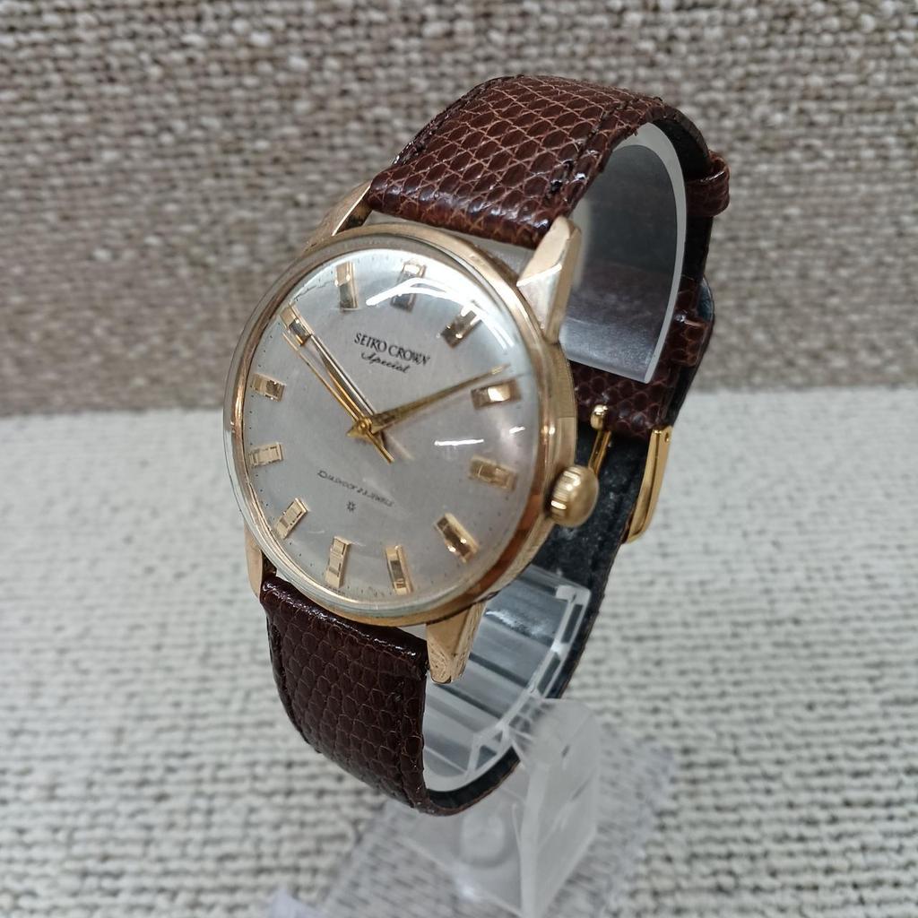 Used SEIKO J14100E CROWN SPECIAL Gold SD Dial Manual Winding Watch