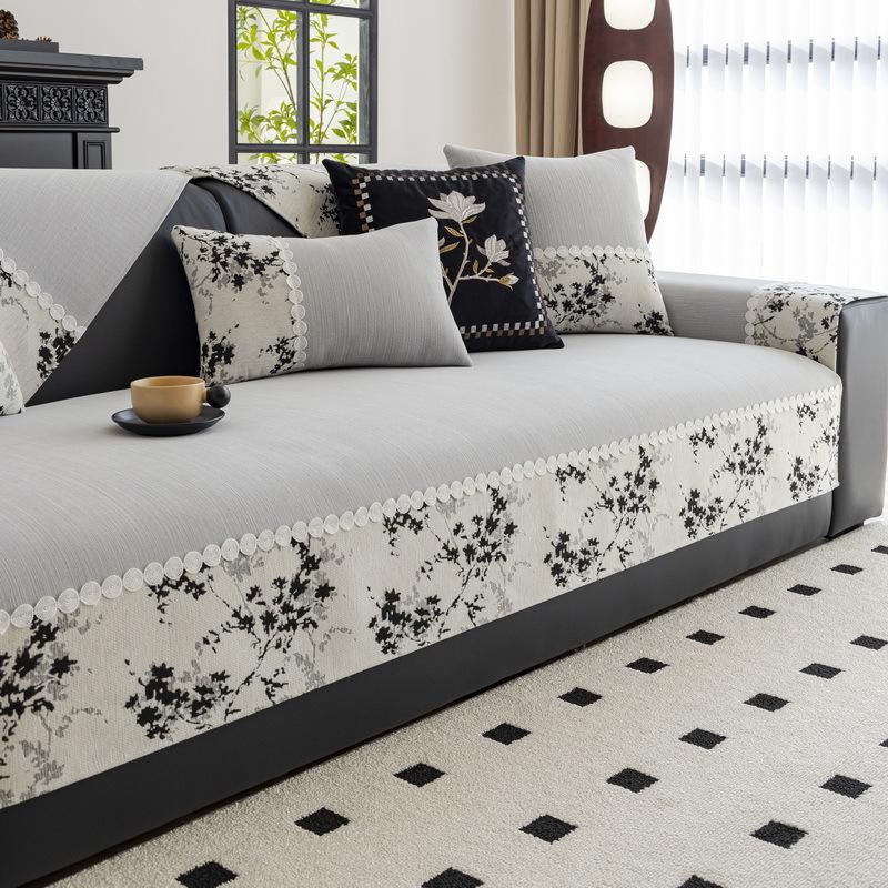 Light French Chenier Sofa Cushion, Universal In All Seasons, Non-Slip And Anti-Cat Scratching Sofa Cover, High-End New Chinese Seat Cushion