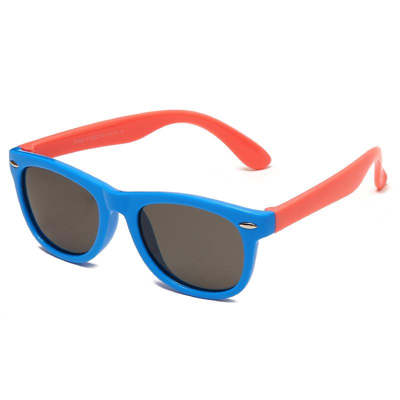 Personalized Color-Block Kids' Sunglasses: Fashionable, Anti-UV, Windproof, and Sandproof.