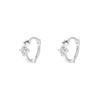 S925 Sterling Silver Geometric Style Ear Cuff Women's Flashy Zircon Star Earrings Hoop Earrings for Women Jewelry YB-XY-171