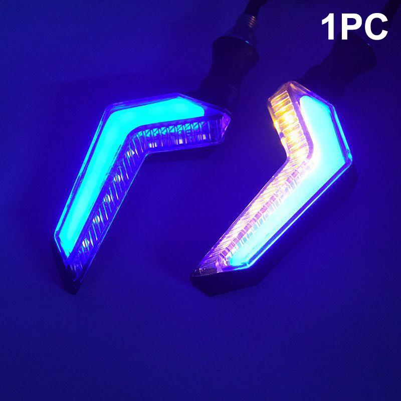 Motorcycle Modification Parts Dual-Color Flowing Angel Wing Turn Signals 12V Universal Dual-Color Flowing Led Turn Signals