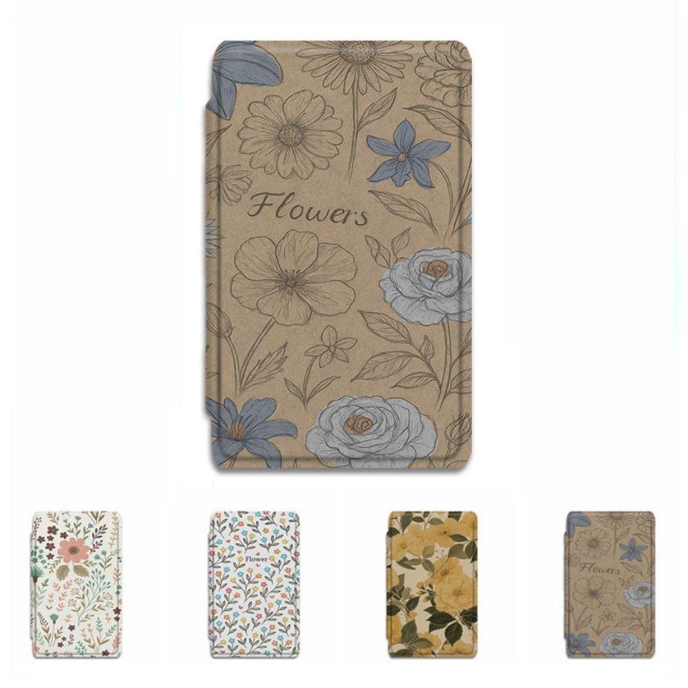 Floral Pattern Magnetic Case Shockproof Folio Shell High Quality Protective Cover for XTEINK X4/X3
