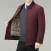 2025 Winter Men's Middle-Aged Down Jacket with Detachable White Duck Down Liner - Cold-Resistant Outerwear for Dad