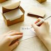 100pcs/box Kraft Paper Card Blank Business Card Message Thank You Card Writing Card Label Bookmark Learning Card