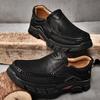 Wiosenne i jesienne ubrania robocze na zewnątrz, skórzane buty, styl brytyjski, biznesowe casualowe skórzane buty męskie, antypoślizgowe, odporne na zużycie, buty dla taty w średnim wieku