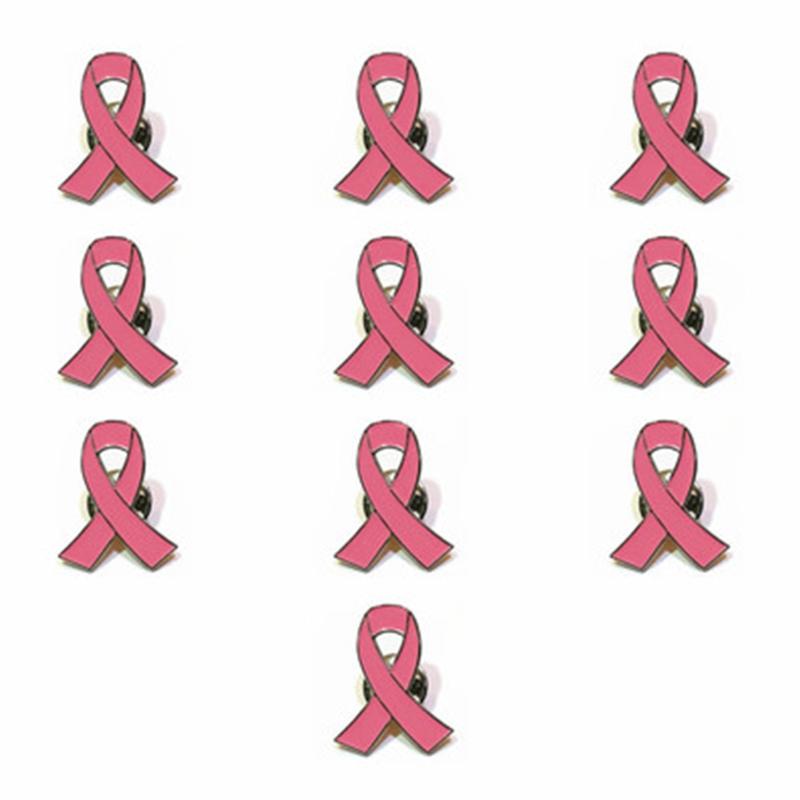 Damskie Broszki Różowa Wstążka Świadomość Walki z Rakiem Piersi