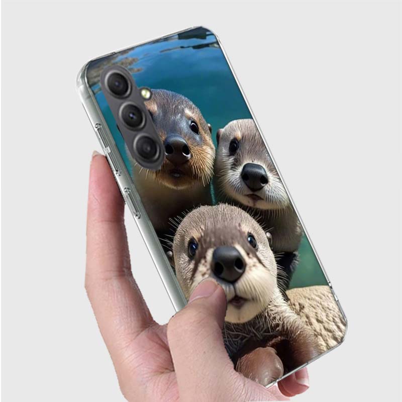 Cute Animals Otters Phone Case for Samsung A16 A26 A36 A56 A17 A37 A57 A07 A06 A02S A03 A04S A05S Galaxy Note 20 10 A50S A71 A51