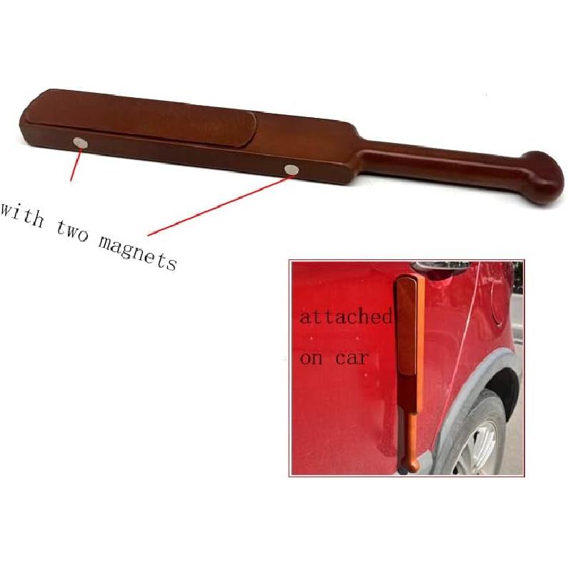 Hardened Wood Magnetic Adsorption Hammer 350mm Length Hand Grip Paddle Paintless Dent Repair Tools Kit Knockdown with Tap Down Car Body Removal