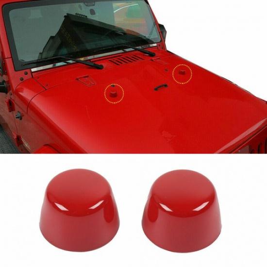 Red Engine Hood Rubber Head Cover Trim For Jeep Wrangler JK 2007-17 Accessories