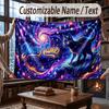 Cat Theme Throw Blanket Custom Name Text Personalized Blanket Soft Cozy Blanket for Home Sofa Bed