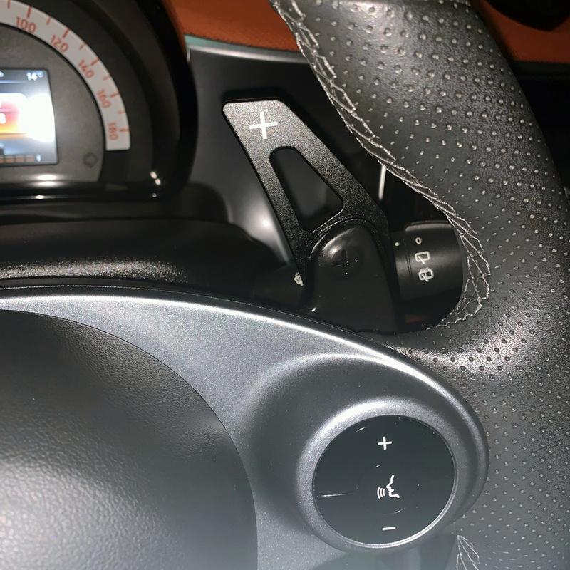 Aluminum-Alloy Steering Wheel Paddle Shifter Extension For Mercedes Benz Smart Fortwo 451 2009-2017 Forfour 453 2015-2017