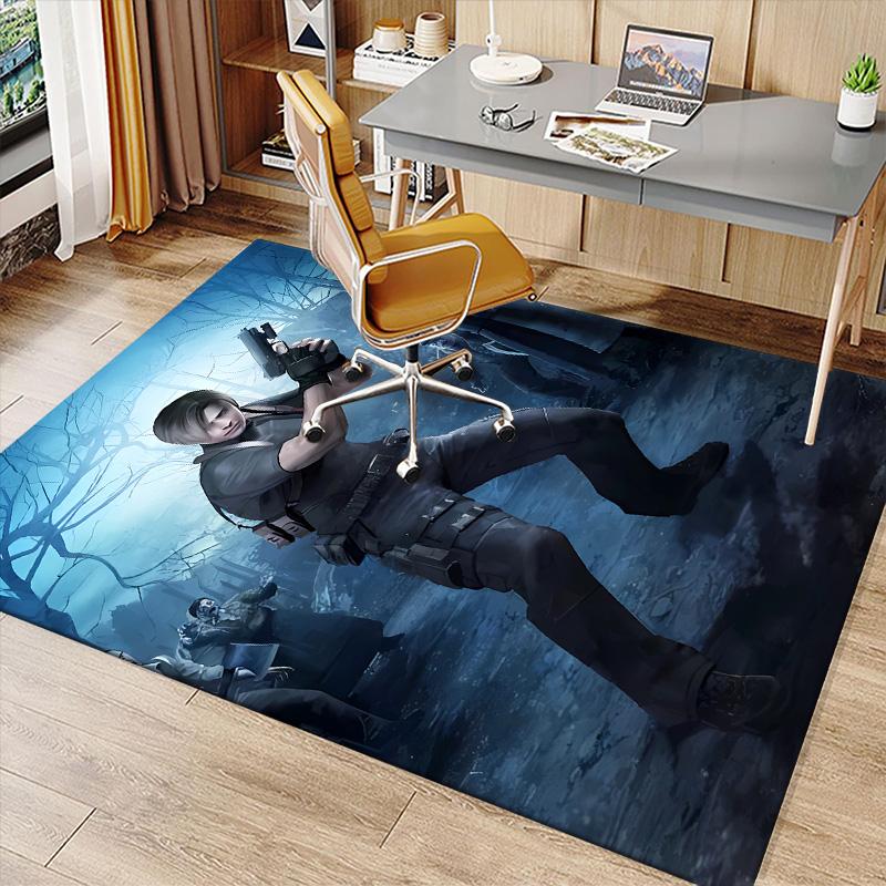 Resident Evil Leon S. Kennedy2 Printed Absorbent Washable Carpet, Non-Slip Bathroom Mats, Kitchen Rugs, Yoga Mat,Living Room Entrance, Camping Picnic
