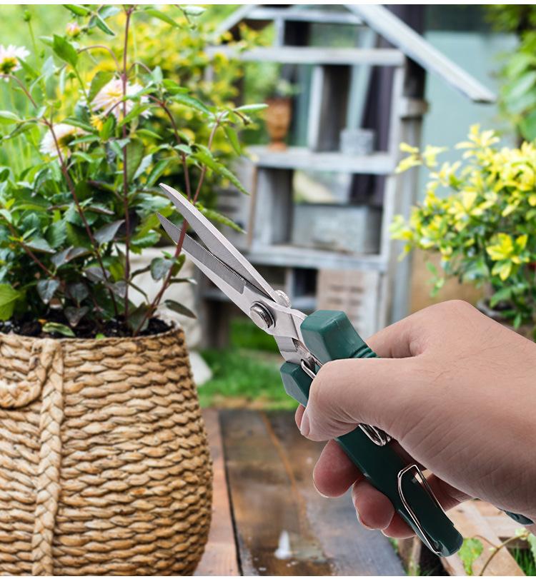 HandleStainless Steel Outils Manuels Household Bonsai Garden Scissors Straight Head Pruning Shears Non Slip