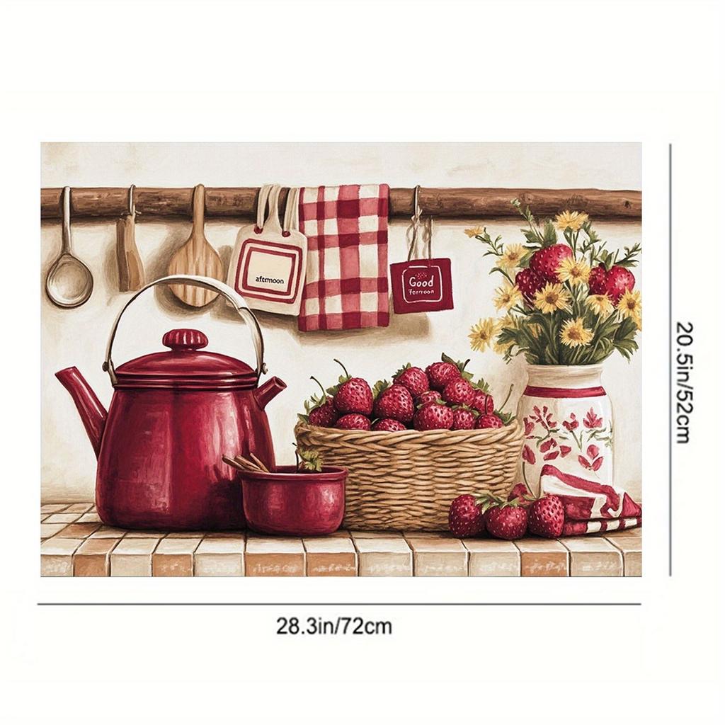 1Pcs Rubber Drying Mat With  Decorative Panel For Coffee Shop Restaurant Kitchen Carpet Tableware Durable Diatom Mud Table Mat Pet Mat Coffeeware