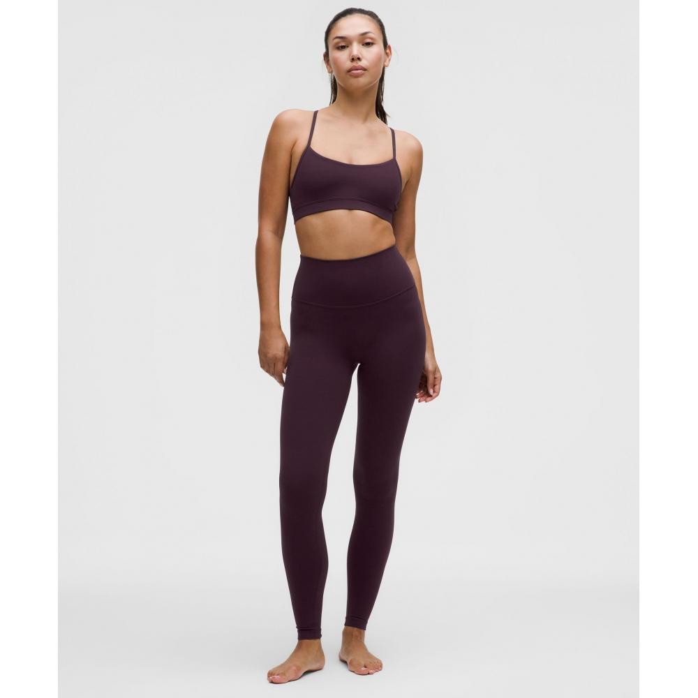 Lululemon Flow Y BrA Nulu  Light Support  A C Cups blACk Plum