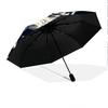 Bulldog  pattern, automatic folding umbrella, portable and foldable design, 8 ribs, a Christmas or birthday gift.