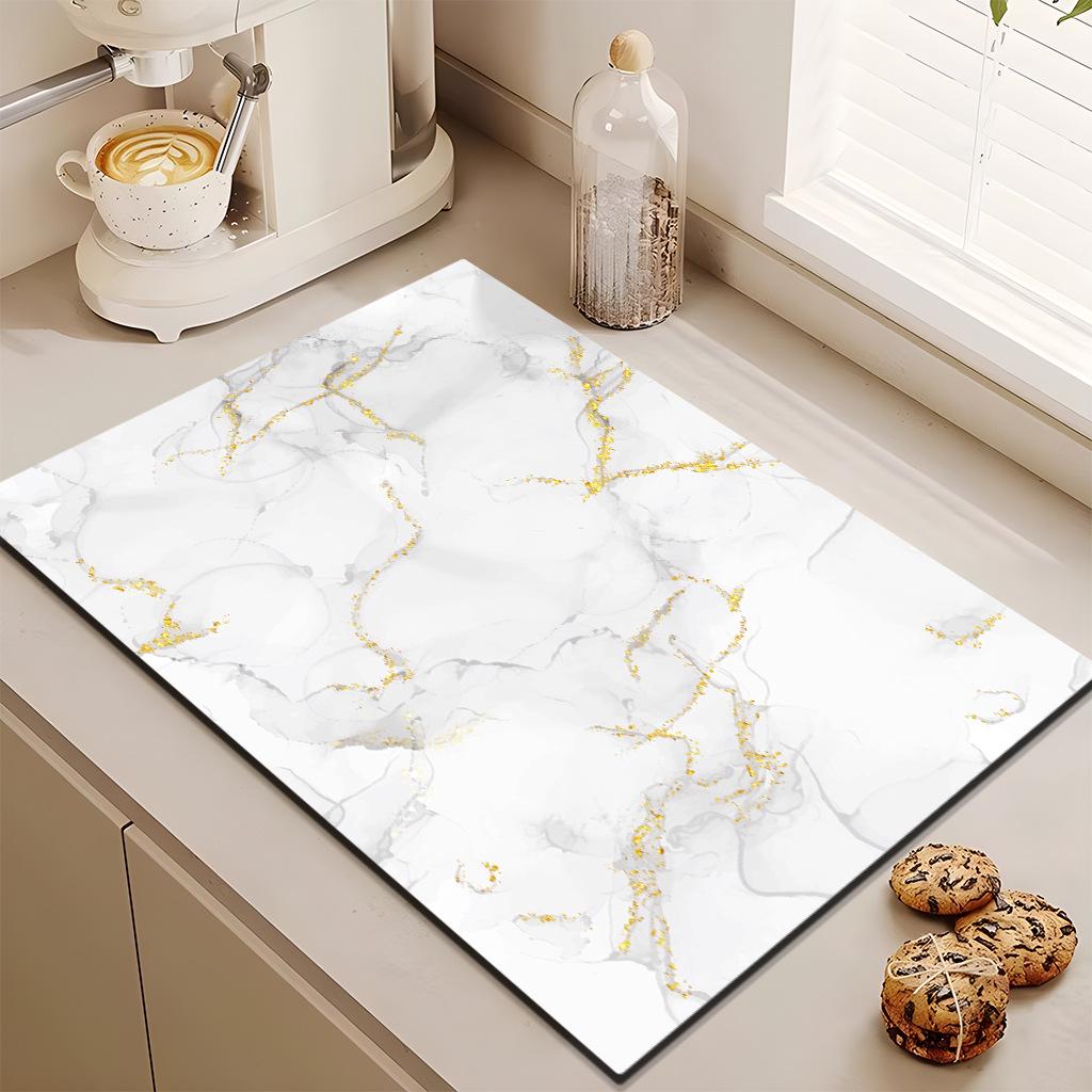 Absorbent Kitchen Diatom Mud Pad: Multi-use for Drain, Countertop, Pot Insulation, Bar Coaster, and Bowl Drying.