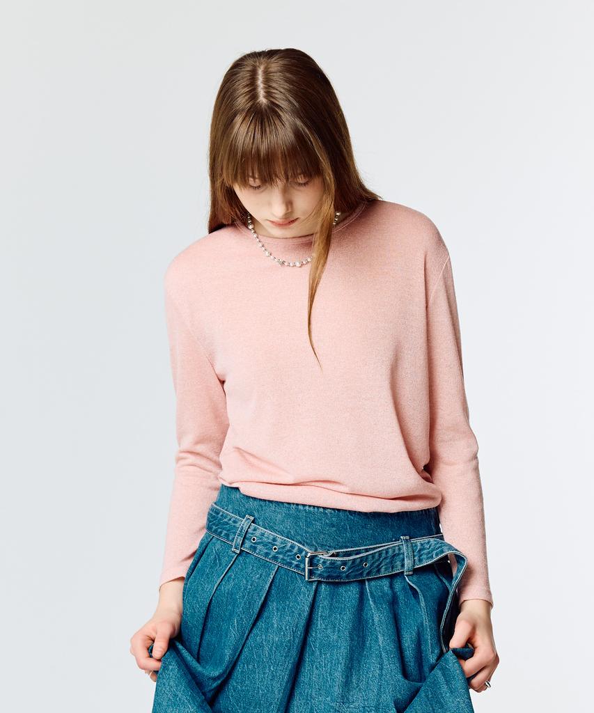 Latizen L15 Knit Sleeve Tee (Pink)