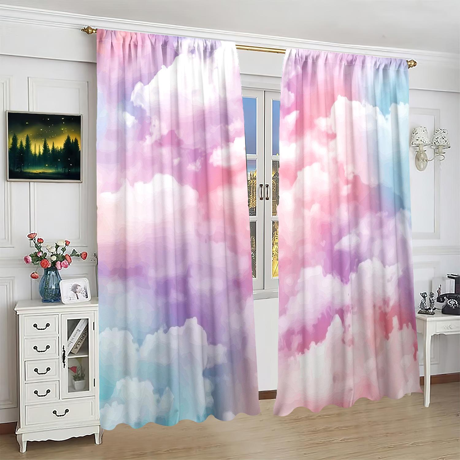 

2 шт. - на заказ - напечатанная штора - материал полиэстер - для спальни гостиной кабинета занавеска, препятствующая приватности 30inchx65inchx2Pcs