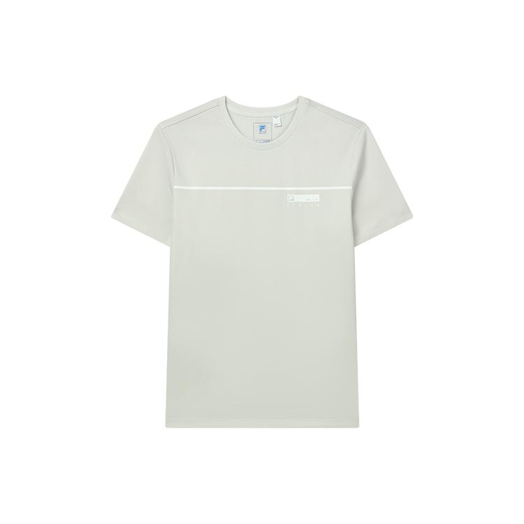 FILA T Shirts Men s Even Ivory Crew Neck Moderate Straight Fit F11M212105FIV XXXL