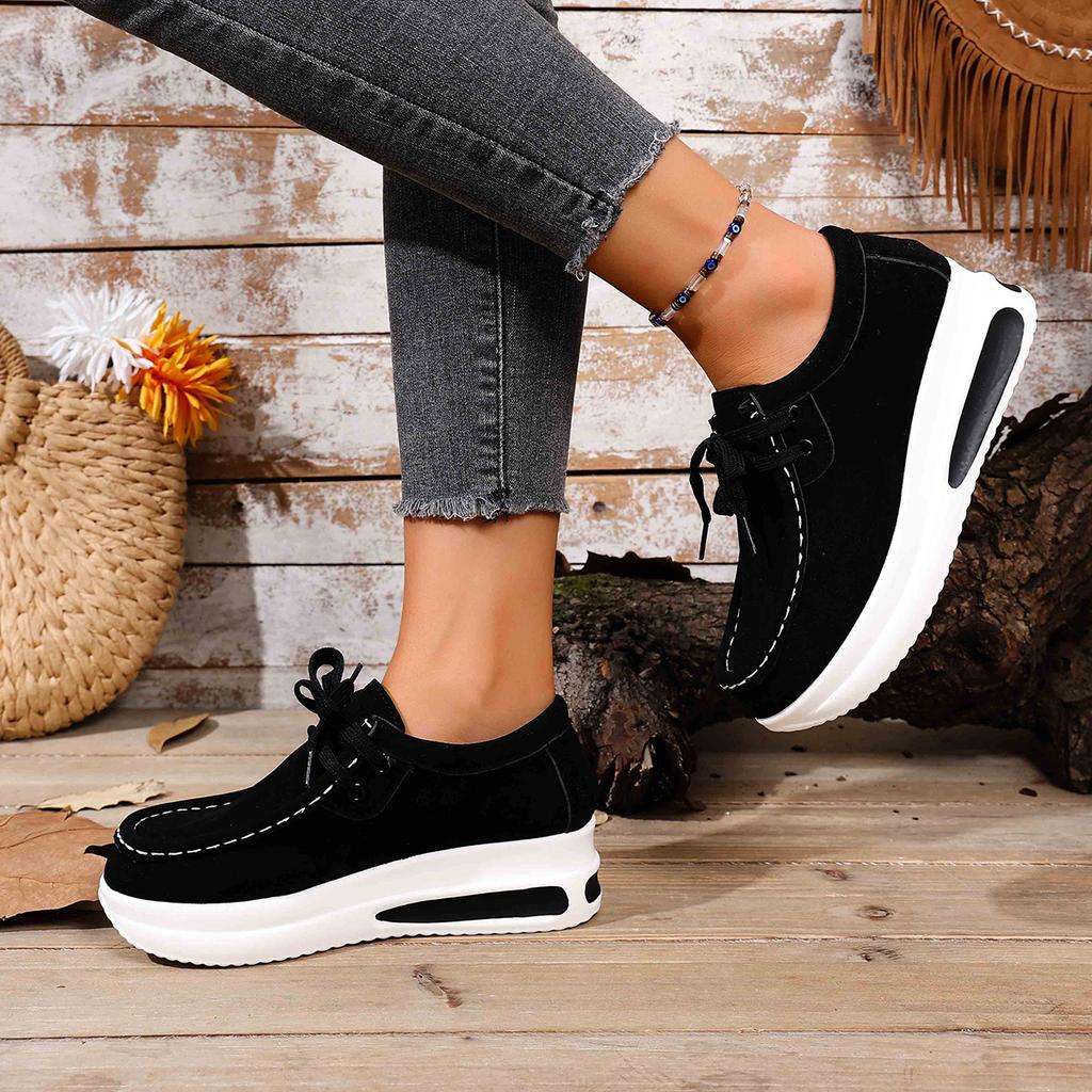 Spring/Autumn Sneakers Women Running Shoes Outdoor Breathable Lace-up Thick Bottom Casual Comfortable Shoe Large Size 36~43